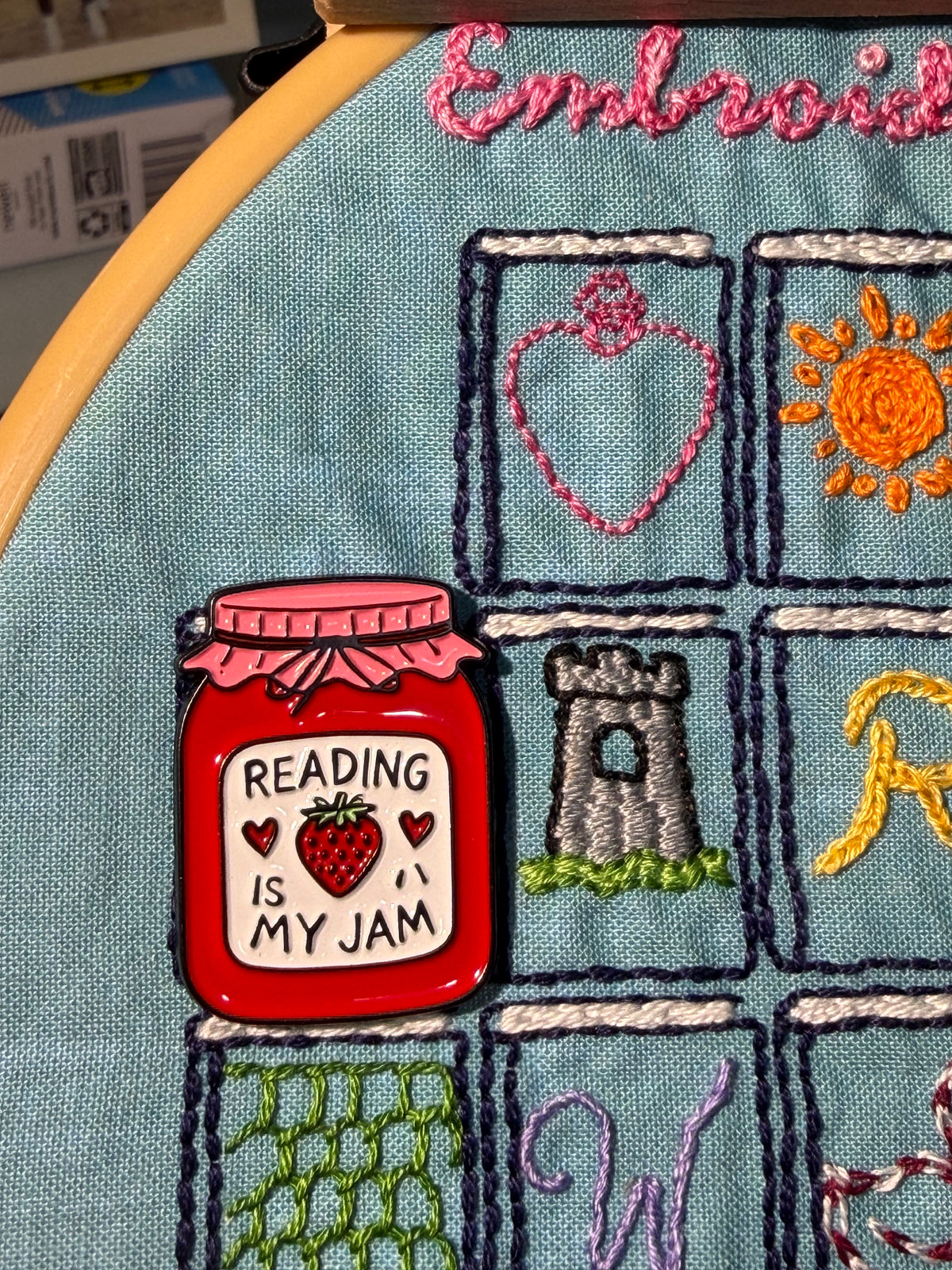 Reading Is My Jam Needle Minder