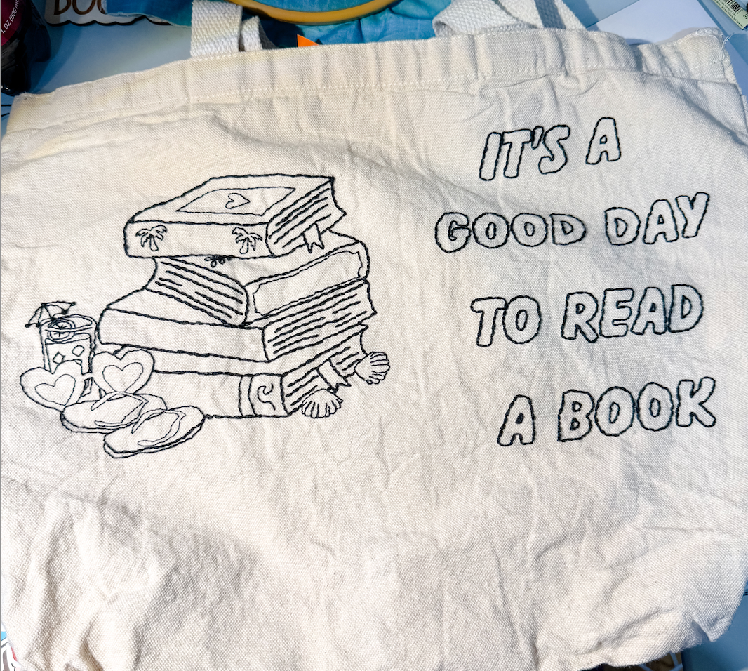 Good Summer Day Book Stack Embroidery Pattern